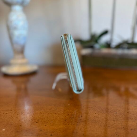 Bottega Veneta Maxi Intrecciato Cassette Lambskin Zippy Long Wallet Green Sage - Picture 9 of 11